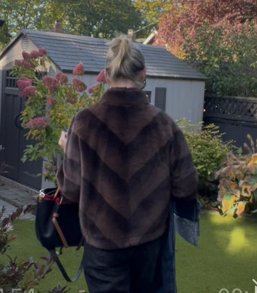 Short Sleeve Fur Jacket | JK