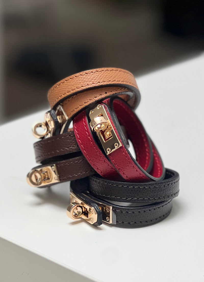 Hermes Inspired Leather Bracelet | Sienna