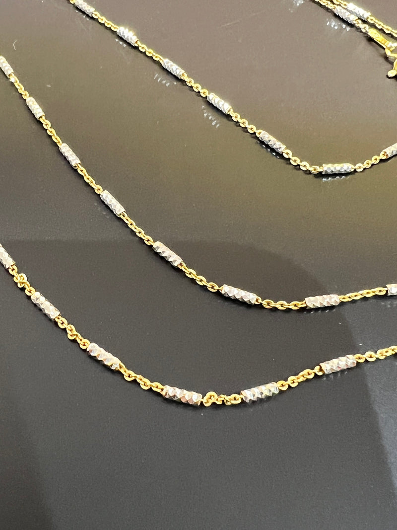Silver and Gold Fine Necklace | Malibu