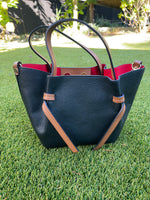 Black & Camel Tote | Audrey