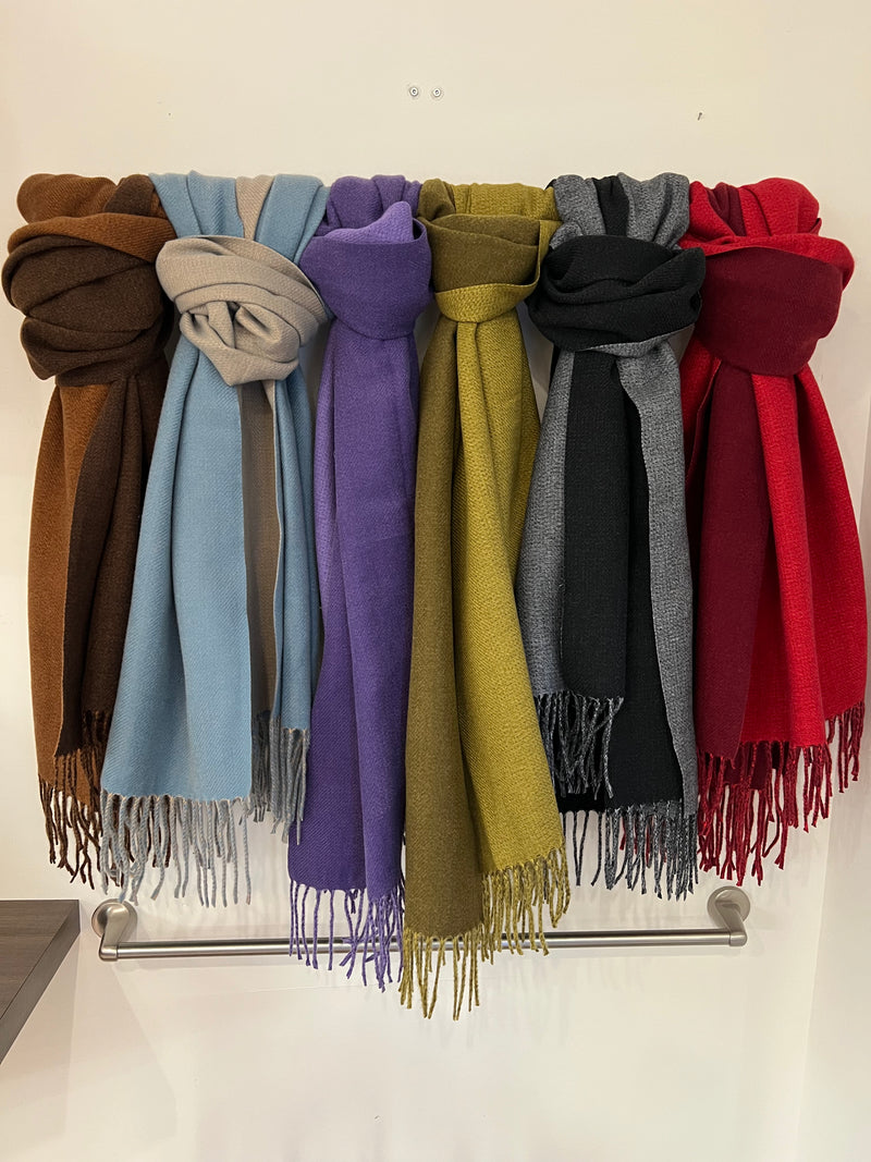 Super Soft Two Tone Scarves | Six Colours