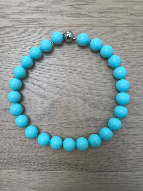 16mm Aqua Blue Necklace | Eloisa