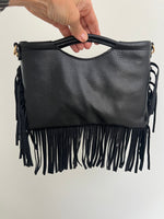 Black Fringe Clutch | Fia