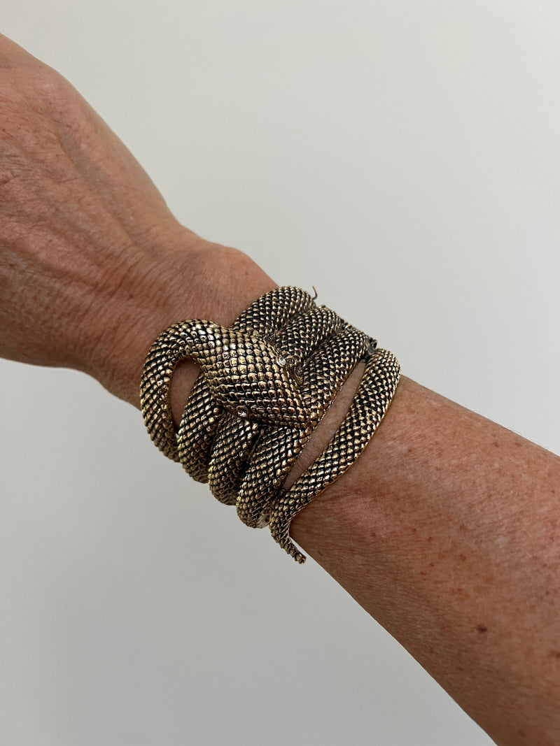 Matte Gold Cuff | Snake