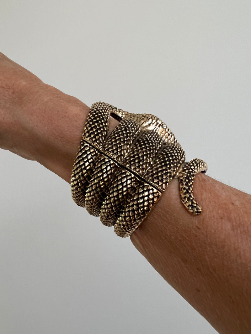 Matte Gold Cuff | Snake