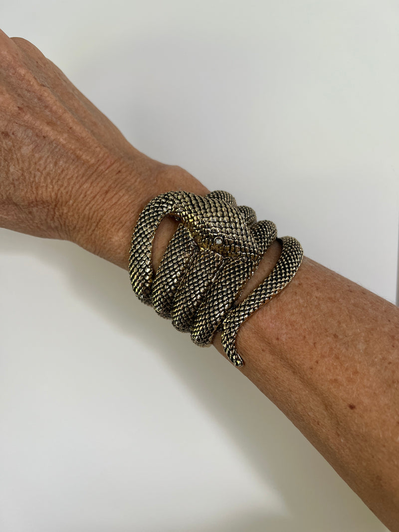 Matte Gold Cuff | Snake