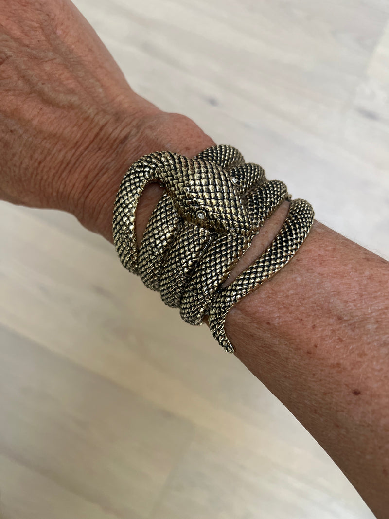 Matte Gold Cuff | Snake