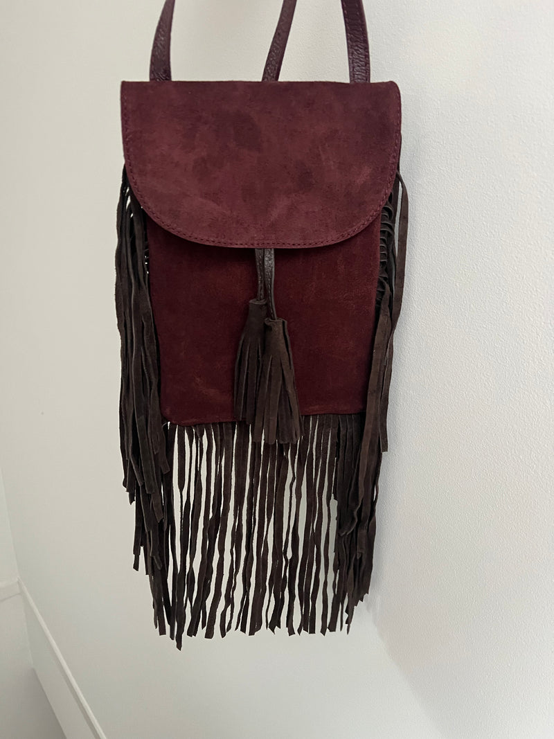 Long Fringe Crossbody Handbag | Boho
