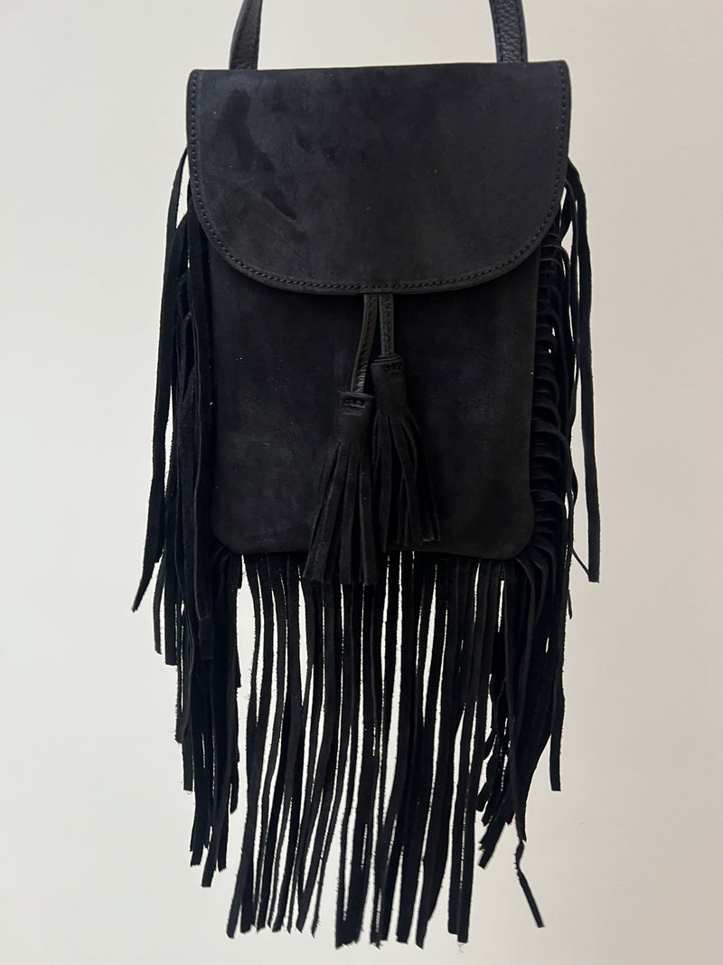 Long Fringe Crossbody Handbag | Boho