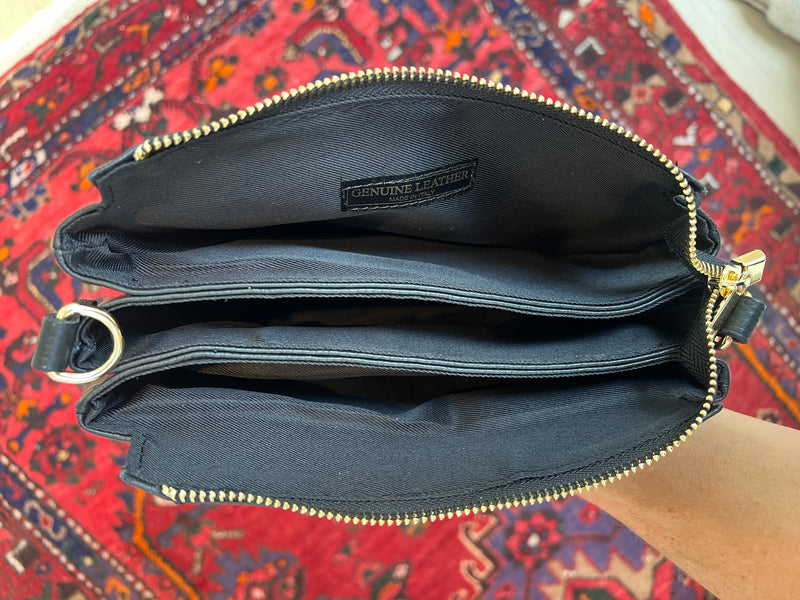 Three Pocket Leather Handbag | Eloisa