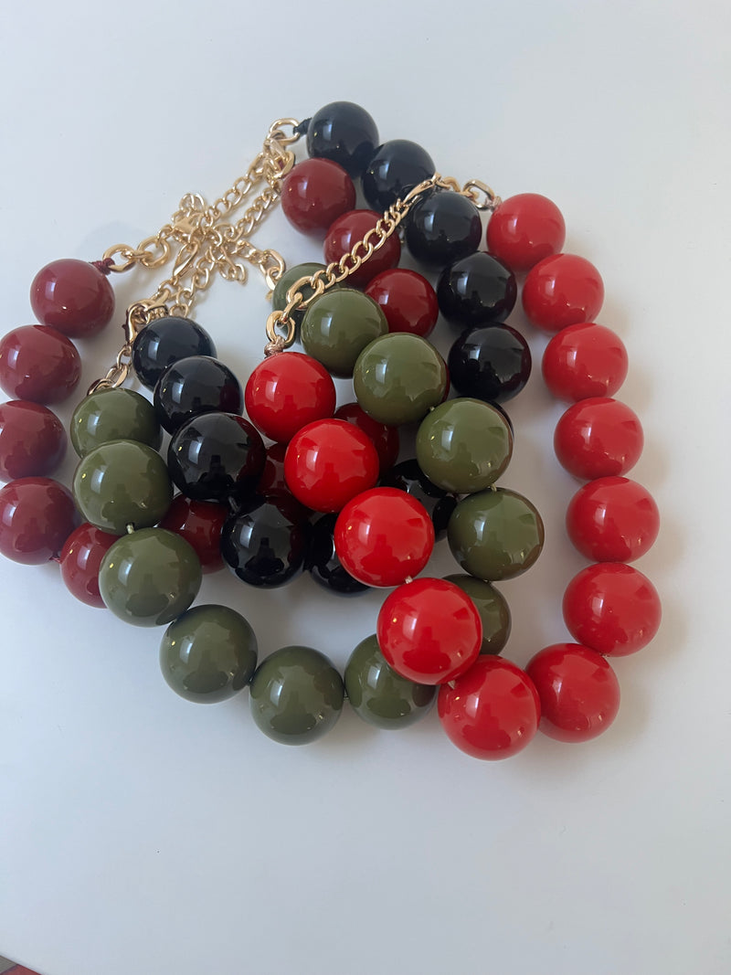 Oversize Resin Bead Necklace | Lucy