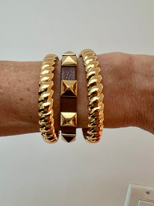 Chunky Gold Bracelet | Cable