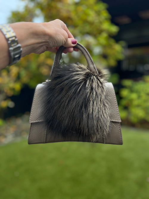 Fur and Leather Handbag | Romy