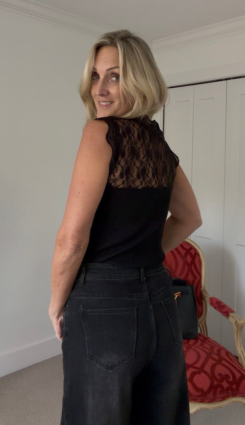 The Perfect Black Lace Top | Lace