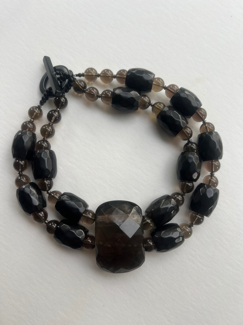 Vintage Armani Smoky Resin Necklace