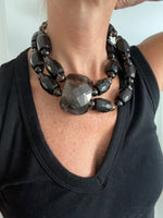 Vintage Armani Smoky Resin Necklace