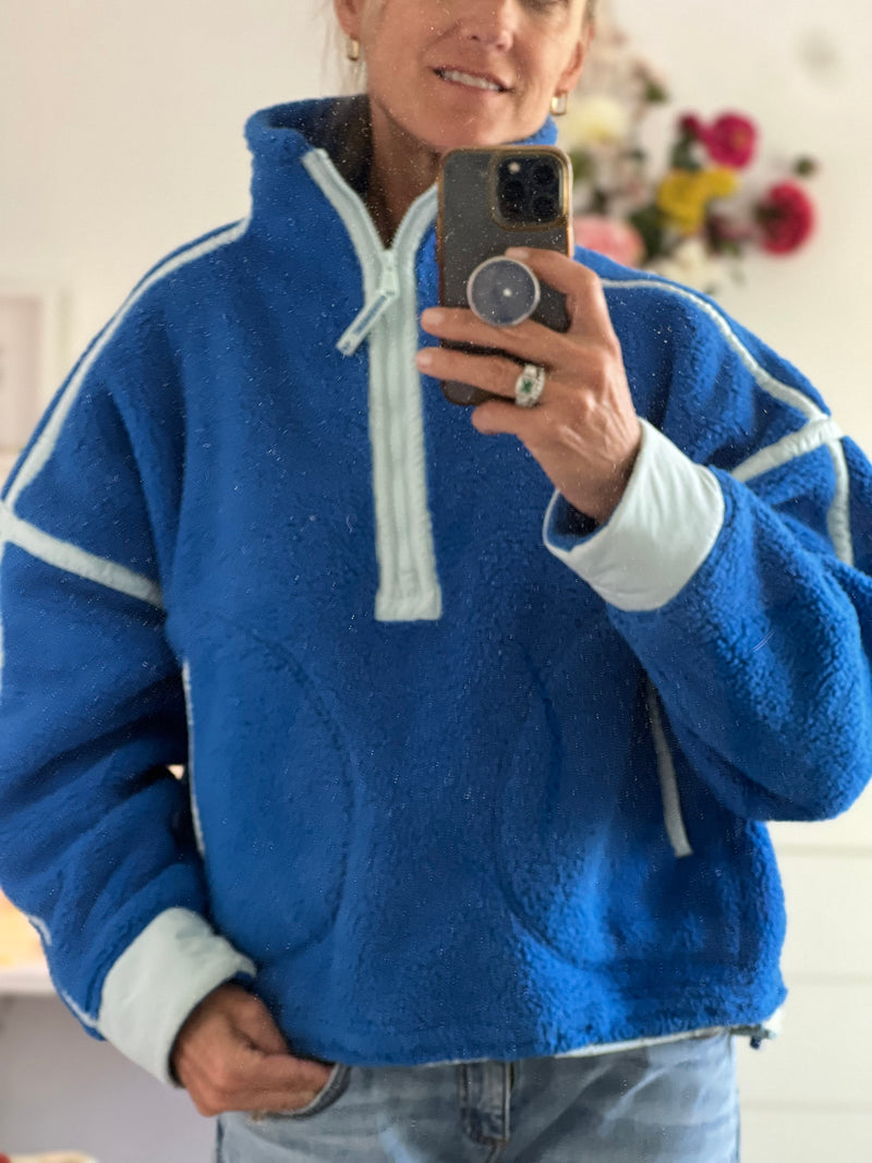 Free People Blue Fleece