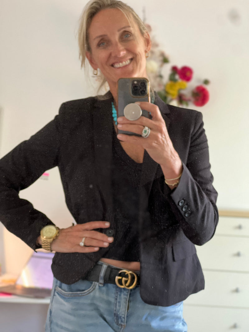 Dex Short Black Blazer