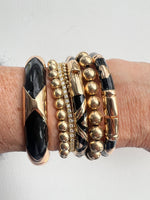 Enamel Bracelets | Gold + Black