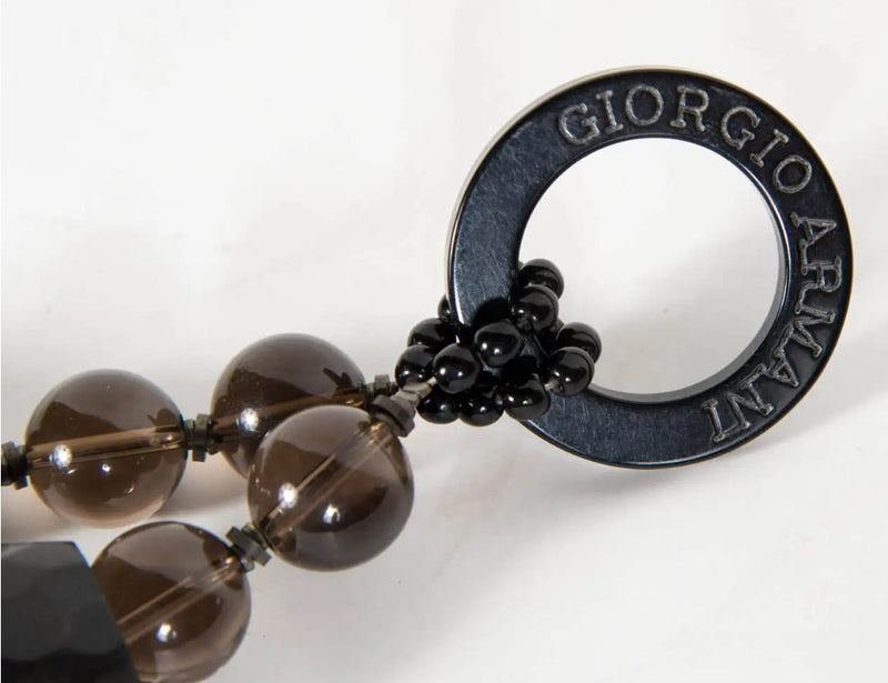 Vintage Armani Smoky Resin Necklace