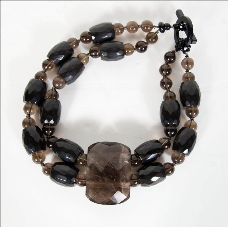 Vintage Armani Smoky Resin Necklace