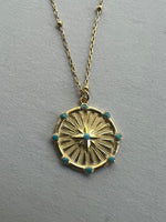 Turquoise Medallion Necklace | Tabitha