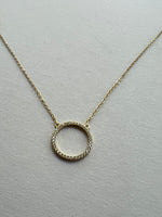 Gold Circle Pendant  Necklace | Alex