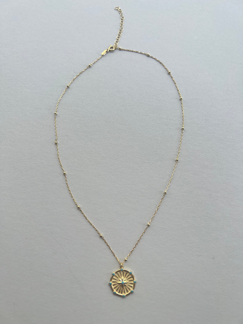 Turquoise Medallion Necklace | Tabitha