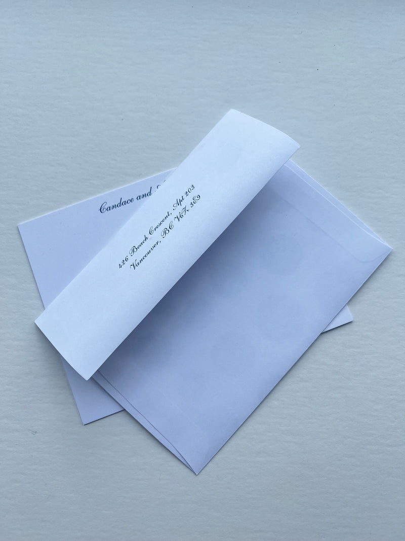 Deluxe Stationery with Printed Envelopes