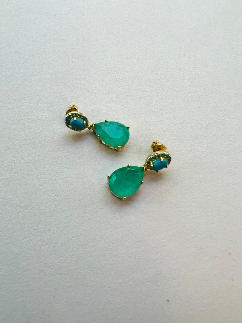 Aqua and Turquoise Earring | Sasha