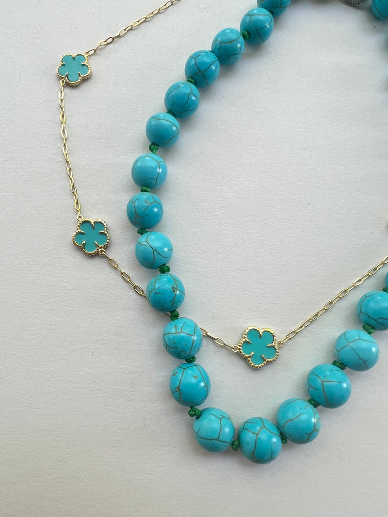 Turquoise Clover Necklace | Bonita