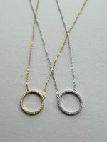Gold Circle Pendant  Necklace | Alex