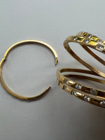 Gold Cuff with Inset Diamonds | Rita