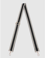 Narrow Purse Strap | Black and Cream | Kiki