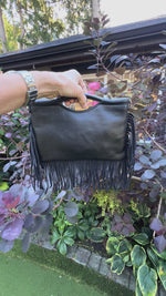 Black Fringe Clutch | Fia