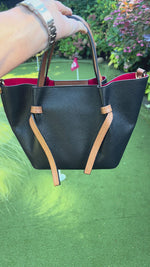 Black & Camel Tote | Audrey