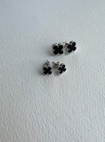 Clover Earrings | Black Onyx + Silver