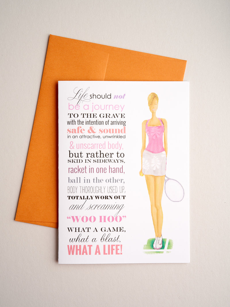 FR-16-16 | Woo Hoo Tennis - Greeting Cards - Queen & Grace