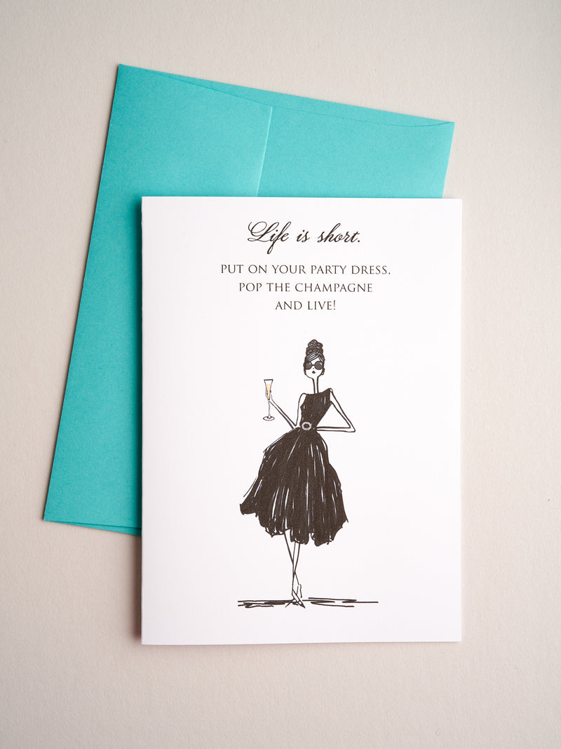 FR-13-08 | Party Dress - Greeting Cards - Queen & Grace