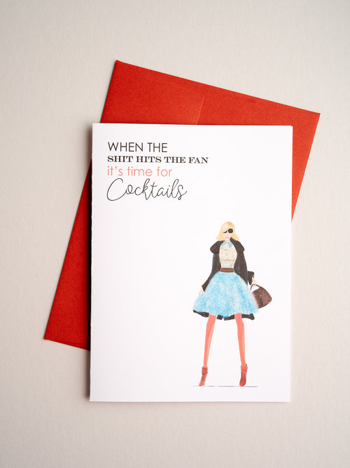 FR-F-10-04 | Time for Cocktails - Greeting Cards - Queen & Grace