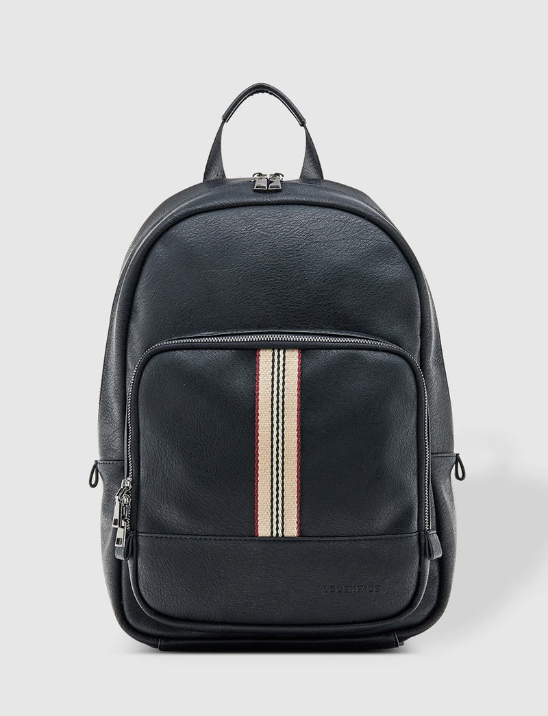 Bentley Striped Backpack | Black
