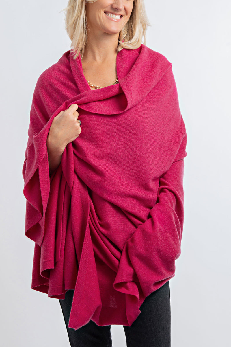Cashmere Blanket Wrap Coulis Pink 30/70 LAST ONE!