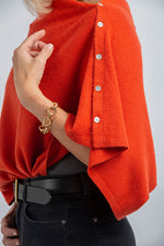 Cashmere Poncho Burnt Orange | Kilim