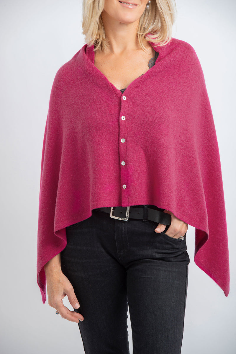 Cashmere Poncho Hot Pink | Coulis