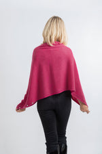 Cashmere Poncho Hot Pink | Coulis