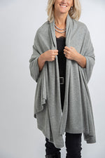 Cashmere Blanket Travel Wrap Light Grey | Oxford