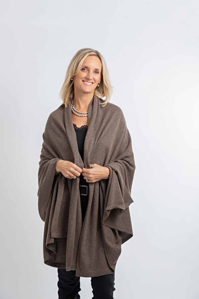 Cashmere Blanket Travel Wrap Mushroom | Grizzly