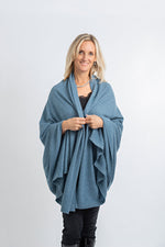 Cashmere Blanket Travel Wrap | Jeans Blue