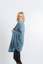 Cashmere Blanket Travel Wrap | Jeans Blue