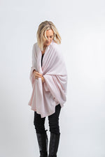 Cashmere Blanket Travel Wrap Pale Pink
